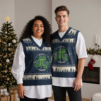 Funny Teacher St Patricks Day V-Neck Knit Sweater Vest Pi Day 3.14 Irish Funny Pirish Math Number Pi - Wonder Print Shop
