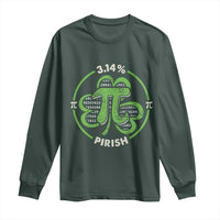 Funny Teacher St Patricks Day Long Sleeve Shirt Pi Day 3.14 Irish Funny Pirish Math Number Pi