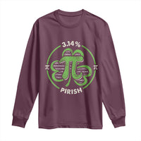 Funny Teacher St Patricks Day Long Sleeve Shirt Pi Day 3.14 Irish Funny Pirish Math Number Pi