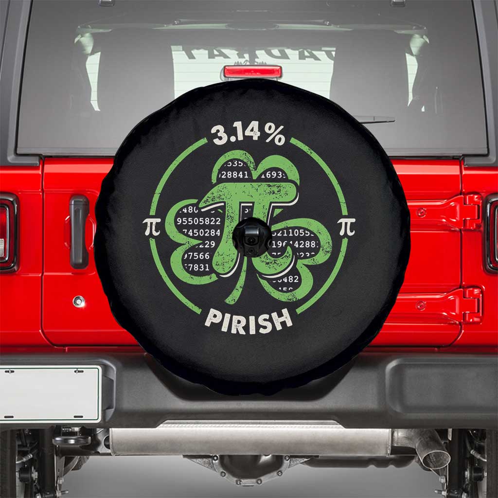 Funny Teacher St Patricks Day Spare Tire Cover Pi Day 3.14 Irish Funny Pirish Math Number Pi