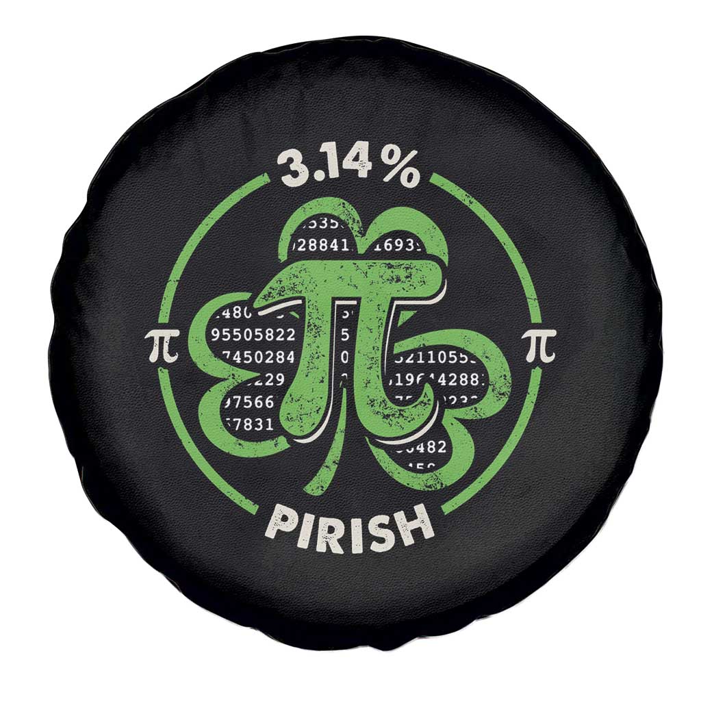 Funny Teacher St Patricks Day Spare Tire Cover Pi Day 3.14 Irish Funny Pirish Math Number Pi