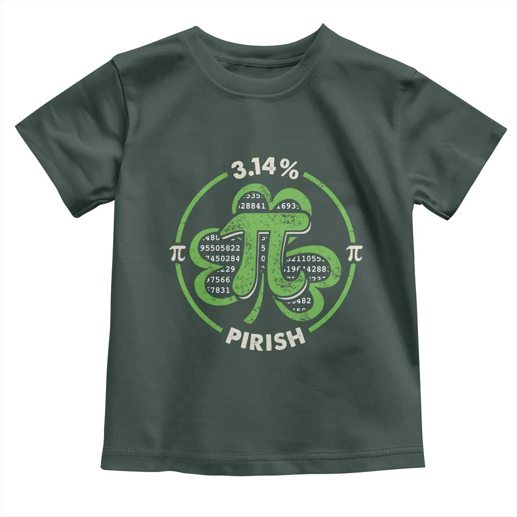 Funny Teacher St Patricks Day Toddler T Shirt Pi Day 3.14 Irish Funny Pirish Math Number Pi