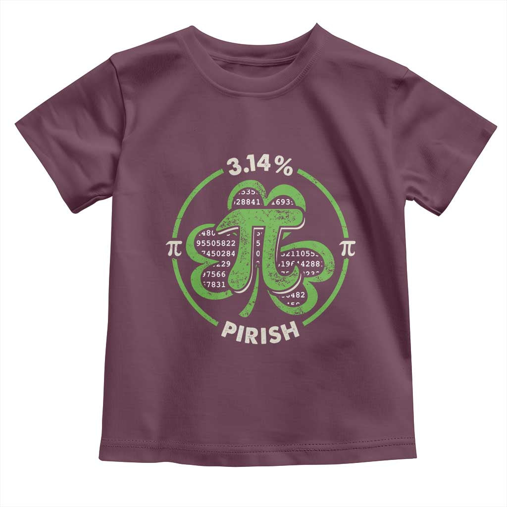 Funny Teacher St Patricks Day Toddler T Shirt Pi Day 3.14 Irish Funny Pirish Math Number Pi