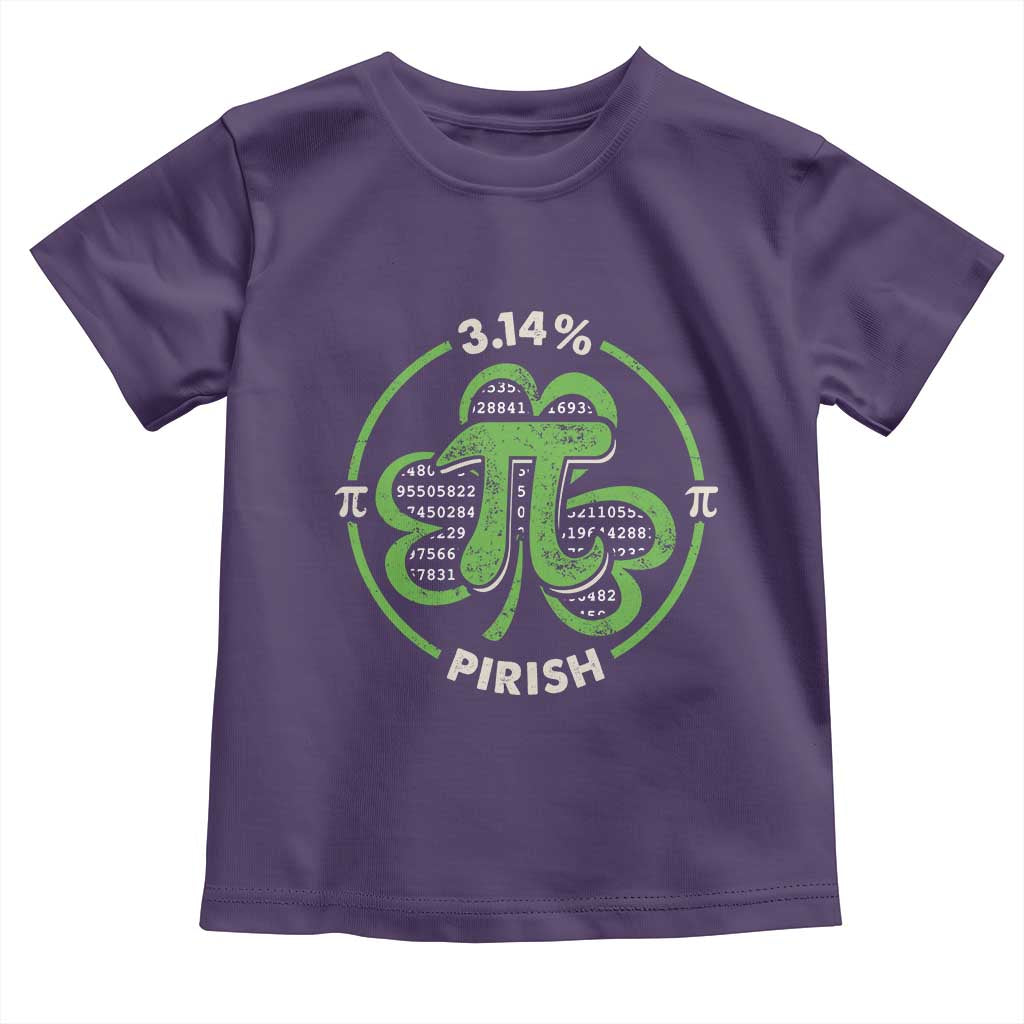Funny Teacher St Patricks Day Toddler T Shirt Pi Day 3.14 Irish Funny Pirish Math Number Pi