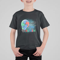 Light Up Blue Autism Awareness Autistic Include Support Kid T-Shirt - Wonder Print Shop