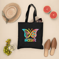 Choose To Include Autism Acceptance Spectrum Neurodiversity SPED Teacher Gift, Autism Awareness Tote Bag, Tote Bag - Wonder Print Shop