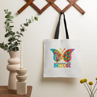 Choose To Include Autism Acceptance Spectrum Neurodiversity SPED Teacher Gift, Autism Awareness Tote Bag, Tote Bag - Wonder Print Shop