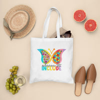 Choose To Include Autism Acceptance Spectrum Neurodiversity SPED Teacher Gift, Autism Awareness Tote Bag, Tote Bag - Wonder Print Shop