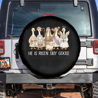 Funny Christian Easter He Is Risen Silly Goose Spare Tire Cover Cute Faith-Based Geese Parody Gift with Jesus