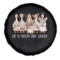 Funny Christian Easter He Is Risen Silly Goose Spare Tire Cover Cute Faith-Based Geese Parody Gift with Jesus