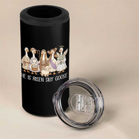 Funny Christian Easter He Is Risen Silly Goose 4 in 1 Can Cooler Tumbler Cute Faith-Based Geese Parody Gift with Jesus