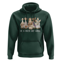 Funny Christian Easter He Is Risen Silly Goose Hoodie Cute Faith-Based Geese Parody Gift with Jesus