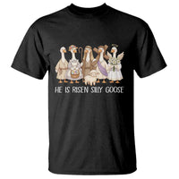 Funny Christian Easter He Is Risen Silly Goose T Shirt Cute Faith-Based Geese Parody Gift with Jesus