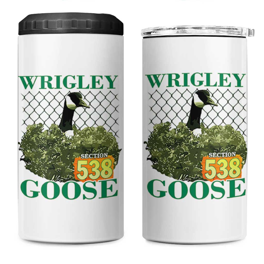 Funny Wrigley Goose 4 in 1 Can Cooler Tumbler Section 538 Chicago