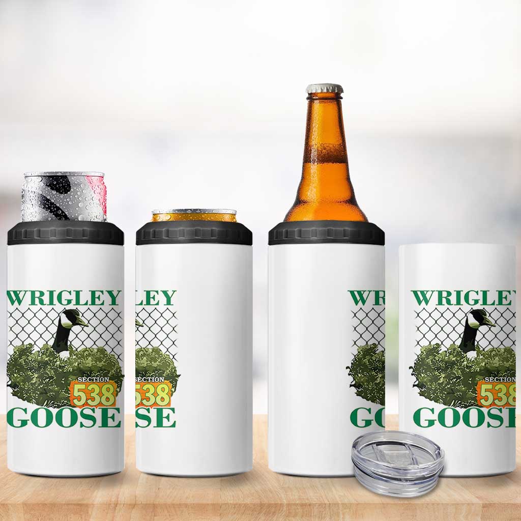 Funny Wrigley Goose 4 in 1 Can Cooler Tumbler Section 538 Chicago