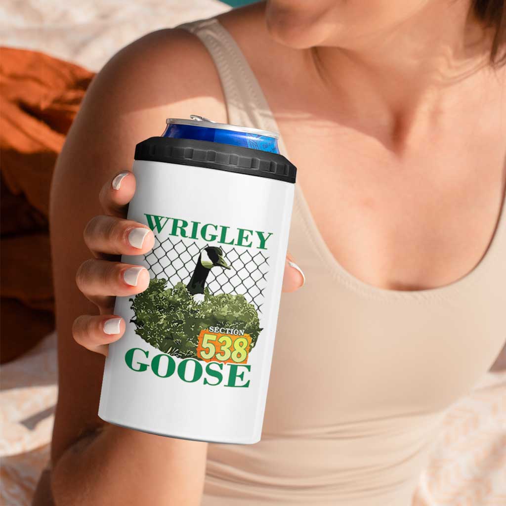 Funny Wrigley Goose 4 in 1 Can Cooler Tumbler Section 538 Chicago