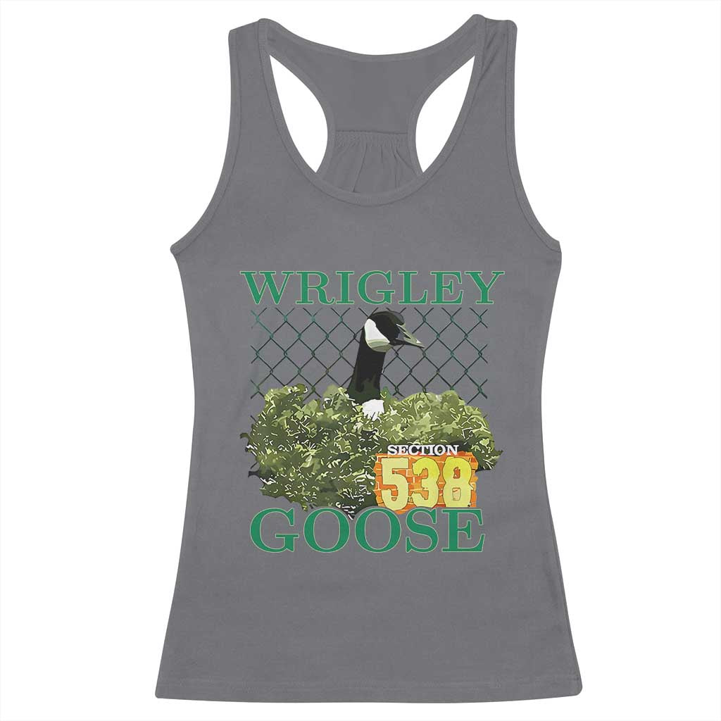 Funny Wrigley Goose Racerback Tank Top Section 538 Chicago
