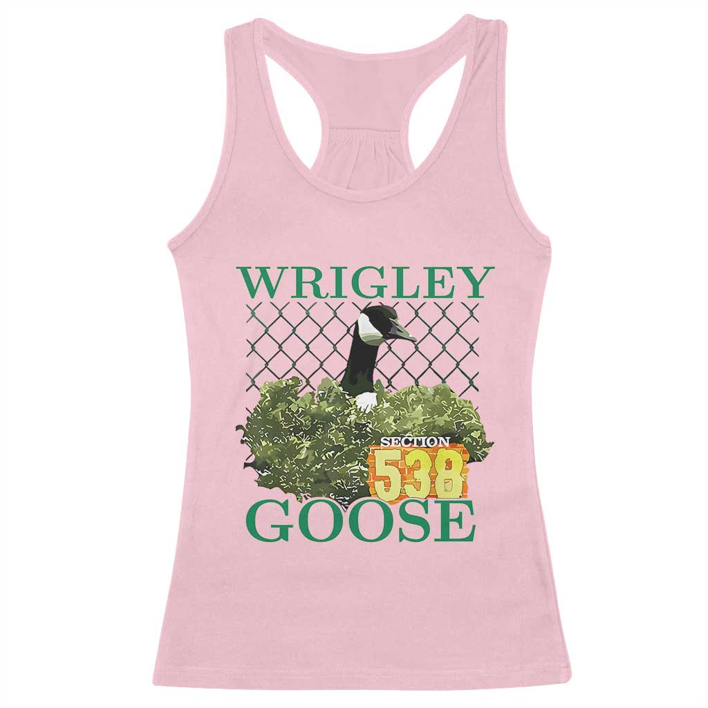 Funny Wrigley Goose Racerback Tank Top Section 538 Chicago