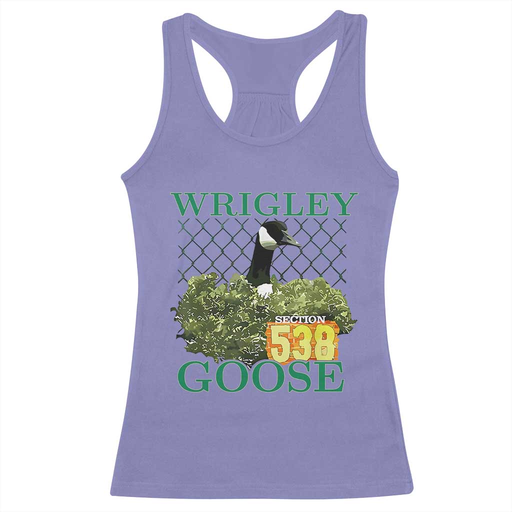 Funny Wrigley Goose Racerback Tank Top Section 538 Chicago
