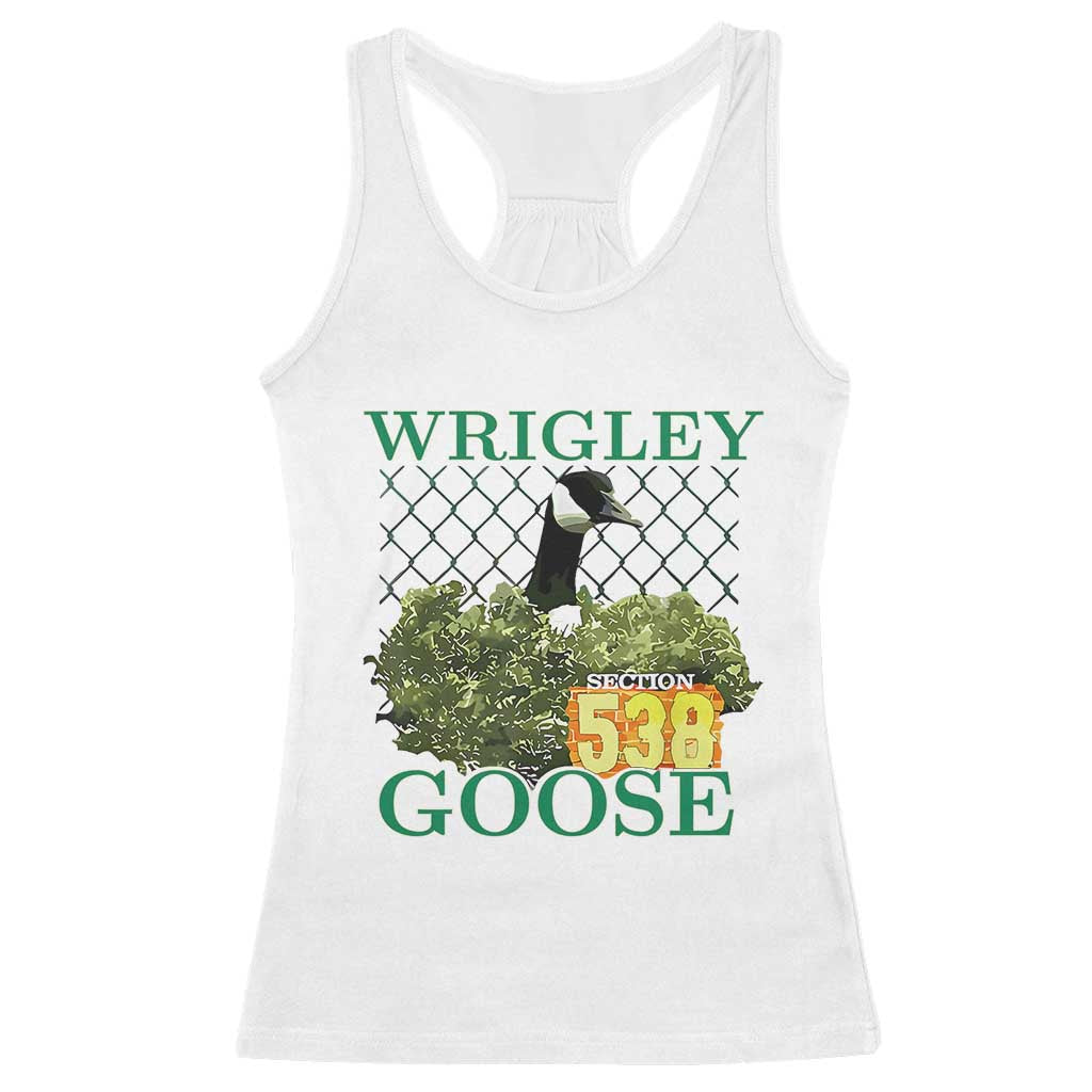Funny Wrigley Goose Racerback Tank Top Section 538 Chicago
