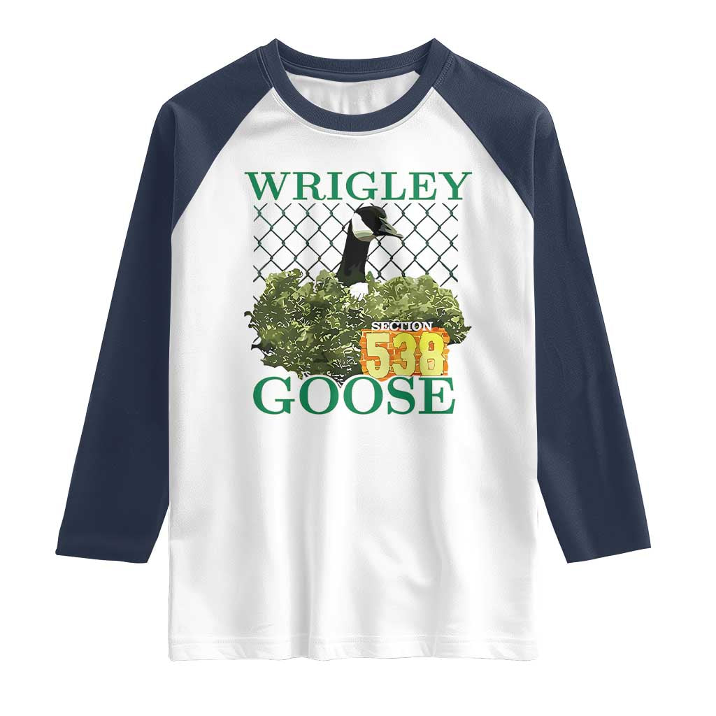 Funny Wrigley Goose Raglan Shirt Section 538 Chicago