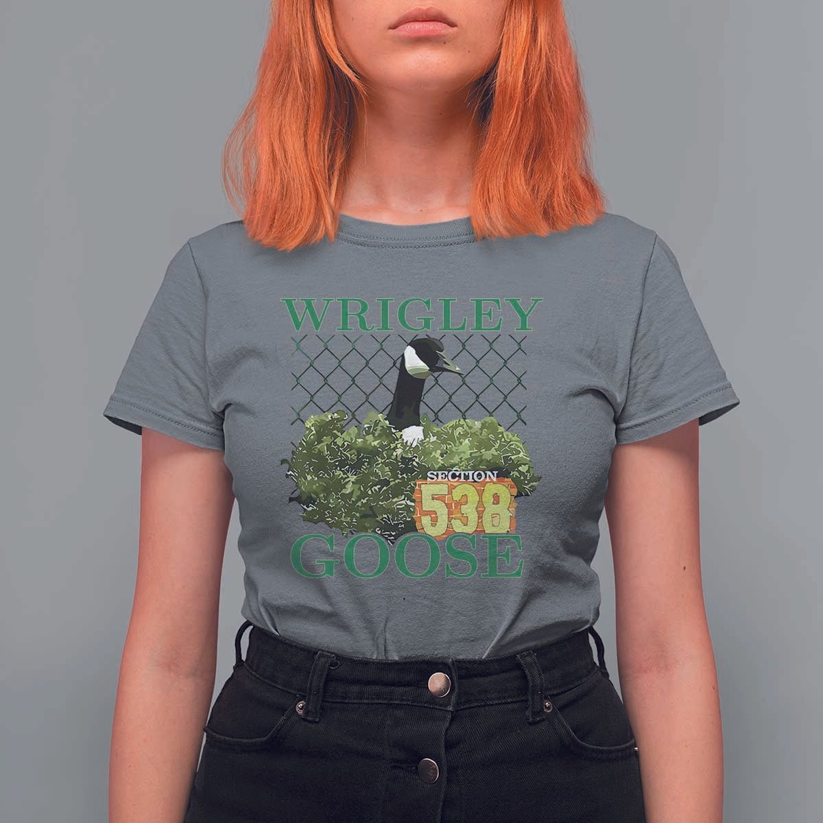 Funny Wrigley Goose T Shirt For Women Section 538 Chicago