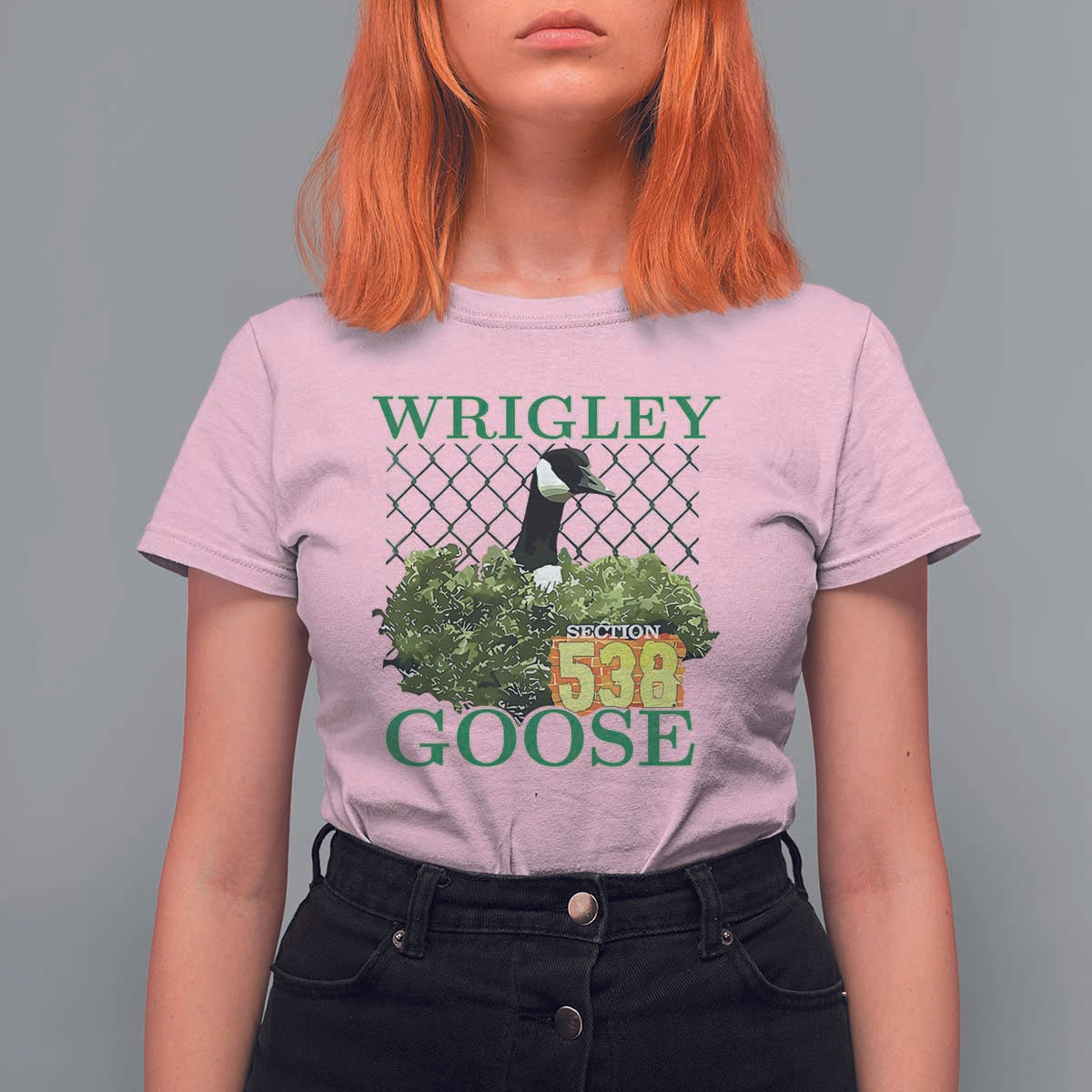 Funny Wrigley Goose T Shirt For Women Section 538 Chicago
