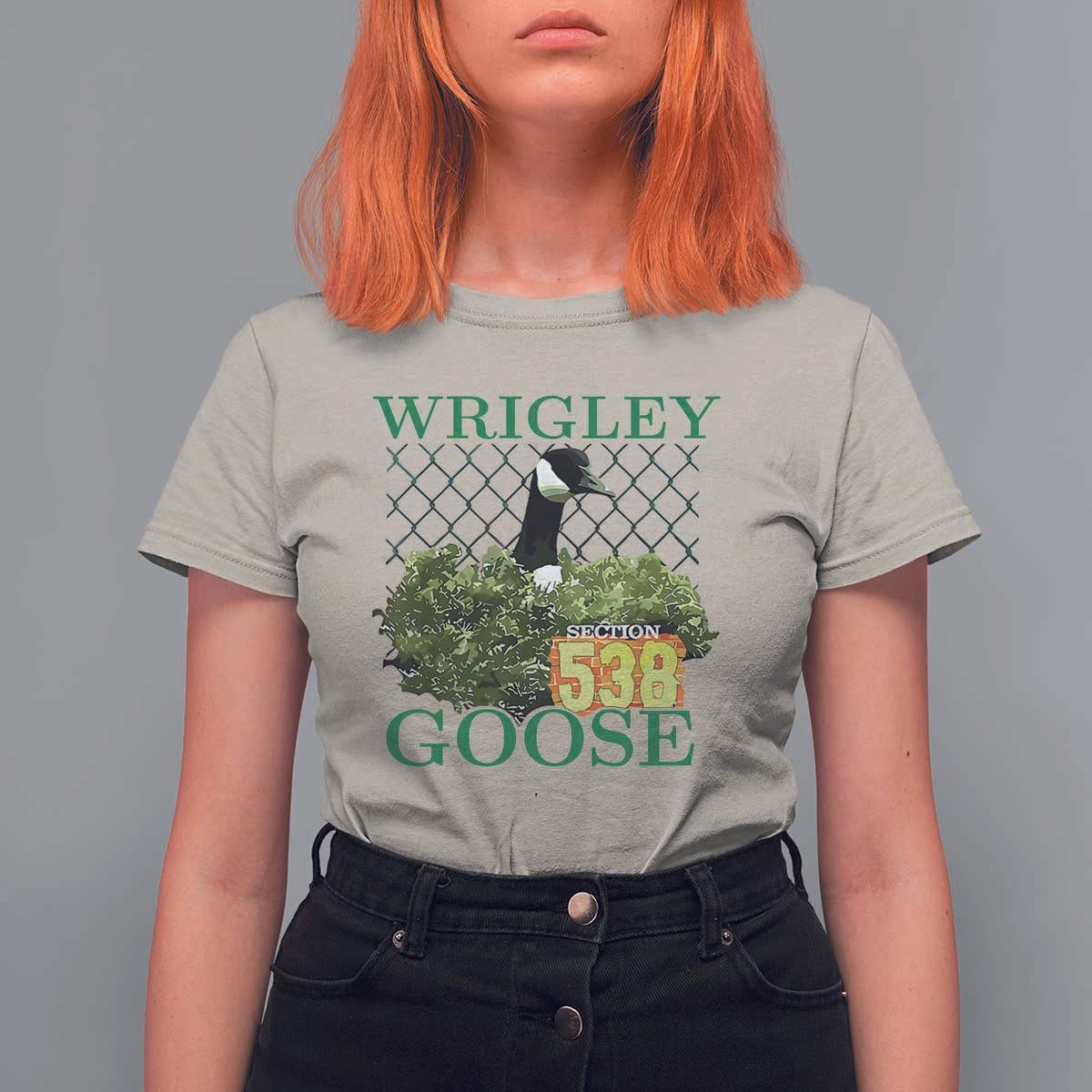Funny Wrigley Goose T Shirt For Women Section 538 Chicago