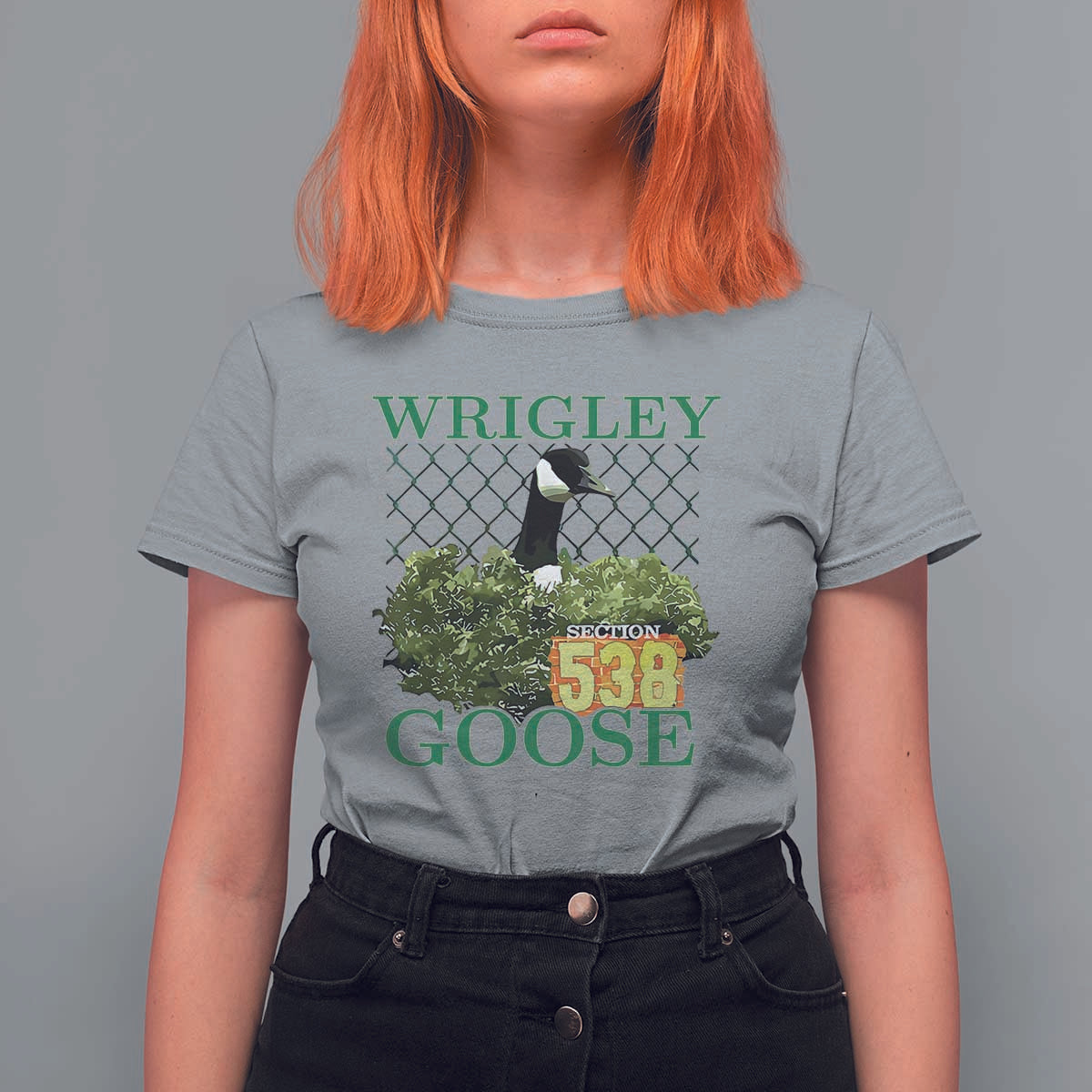 Funny Wrigley Goose T Shirt For Women Section 538 Chicago