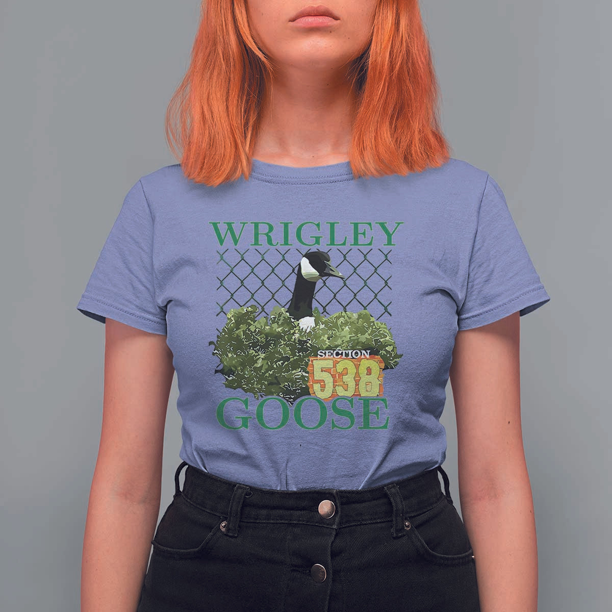 Funny Wrigley Goose T Shirt For Women Section 538 Chicago