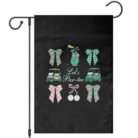 Lets Par-tee Coquette Golf Bows Garden Flag Preppy Pink and Green Golf Cart n Bag Golfing Lover Club