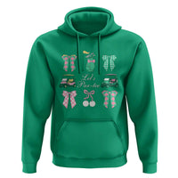 Lets Par-tee Coquette Golf Bows Hoodie Preppy Pink and Green Golf Cart n Bag Golfing Lover Club