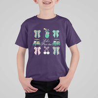 Lets Par-tee Coquette Golf Bows T Shirt For Kid Preppy Pink and Green Golf Cart n Bag Golfing Lover Club