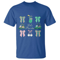 Lets Par-tee Coquette Golf Bows T Shirt Preppy Pink and Green Golf Cart n Bag Golfing Lover Club