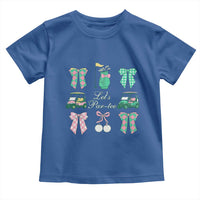 Lets Par-tee Coquette Golf Bows Toddler T Shirt Preppy Pink and Green Golf Cart n Bag Golfing Lover Club