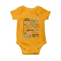 Lets Par-tee Coquette Golf Bows Baby Onesie Pink and Green Gear Girls Game Day Golfing Tradition