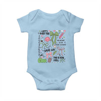 Lets Par-tee Coquette Golf Bows Baby Onesie Pink and Green Gear Girls Game Day Golfing Tradition