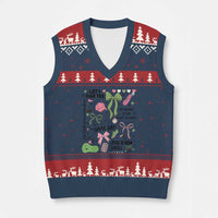 Lets Par-tee Coquette Golf Bows V-Neck Knit Sweater Vest Pink and Green Gear Girls Game Day Golfing Tradition