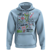 Lets Par-tee Coquette Golf Bows Hoodie Pink and Green Gear Girls Game Day Golfing Tradition