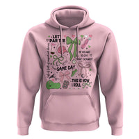 Lets Par-tee Coquette Golf Bows Hoodie Pink and Green Gear Girls Game Day Golfing Tradition