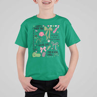 Lets Par-tee Coquette Golf Bows T Shirt For Kid Pink and Green Gear Girls Game Day Golfing Tradition