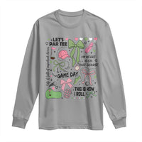 Lets Par-tee Coquette Golf Bows Long Sleeve Shirt Pink and Green Gear Girls Game Day Golfing Tradition