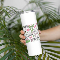 Lets Par-tee Coquette Golf Bows Skinny Tumbler Pink and Green Gear Girls Game Day Golfing Tradition