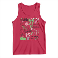 Lets Par-tee Coquette Golf Bows Tank Top Pink and Green Gear Girls Game Day Golfing Tradition