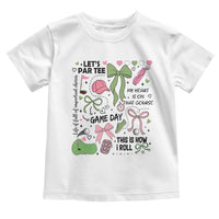 Lets Par-tee Coquette Golf Bows Toddler T Shirt Pink and Green Gear Girls Game Day Golfing Tradition