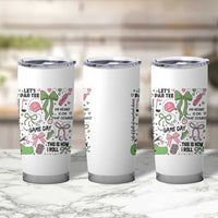 Lets Par-tee Coquette Golf Bows Tumbler Cup Pink and Green Gear Girls Game Day Golfing Tradition