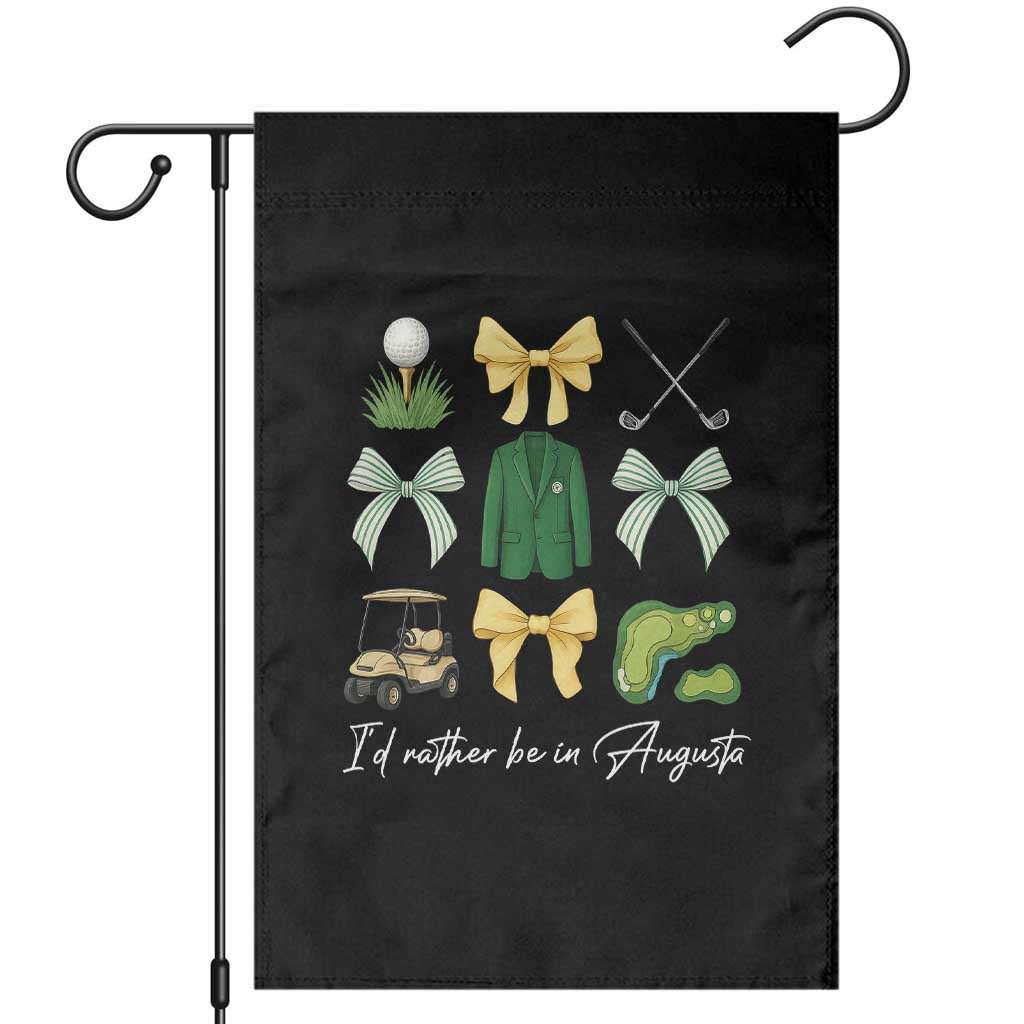 Funny Id Rather Be In Augusta Coquette Golfer Garden Flag Georgia Golf Traditions Golfing Fan Aesthetic