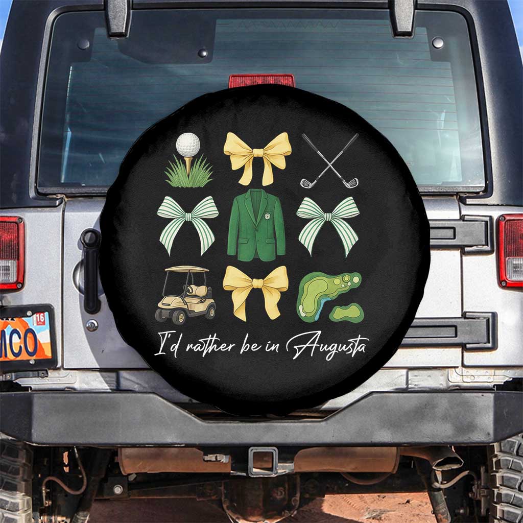 Funny Id Rather Be In Augusta Coquette Golfer Spare Tire Cover Georgia Golf Traditions Golfing Fan Aesthetic