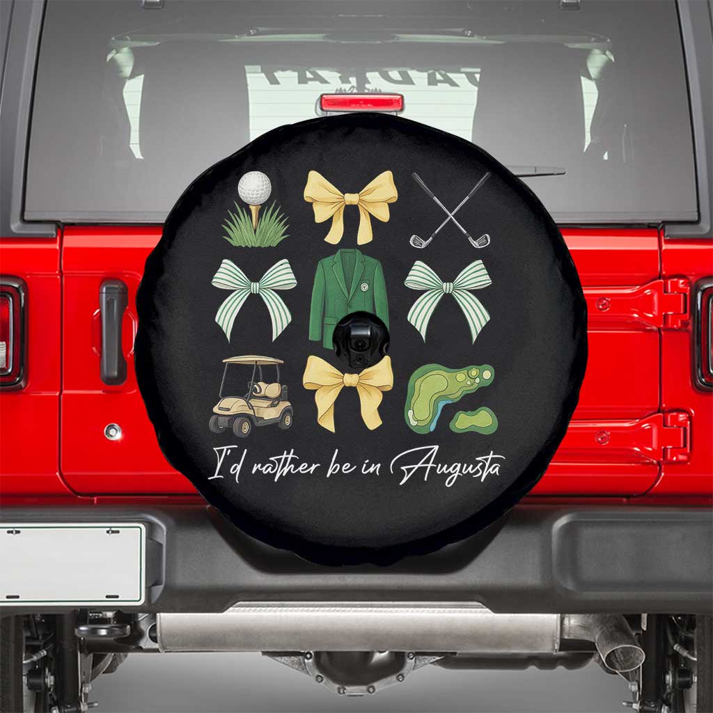 Funny Id Rather Be In Augusta Coquette Golfer Spare Tire Cover Georgia Golf Traditions Golfing Fan Aesthetic