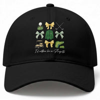 Funny Id Rather Be In Augusta Coquette Golfer Baseball Cap Georgia Golf Traditions Golfing Fan Aesthetic